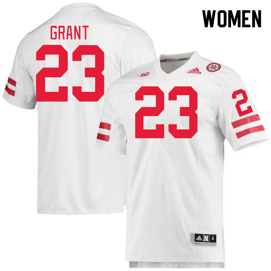 Women #23 Anthony Grant Nebraska Cornhuskers College Football Jerseys Stitched Sale-White - Click Image to Close